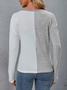 T-shirts Femmes Décontracté Bloc de Couleur Printemps / Automne Micro-élasticité Quotidien Jersey Régulier Droit Régulier