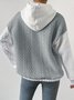 Sweat-shirts Femmes Décontracté Bloc de Couleur Printemps / Automne Polyester Sweat-shirt à Capuche Quotidien Ample Manches Longues Droit