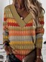 Sweat-shirts Femmes Rayé Décontracté Printemps / Automne Polyester Quotidien Meilleure vente Manches Longues Régulier Régulier