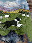 Sweat-shirts Femmes Décontracté Imprimé d'Animal Printemps / Automne Micro-élasticité Quotidien Ample Col Rond Régulier Régulier