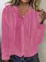 Cardigans Décontracté Plain Printemps / Automne Sweat-shirt à Capuche Quotidien Manches Longues Boucle Régulier Élasticité moyenne pour Femmes
