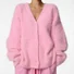 Cardigans Femmes Décontracté Plain Hiver Quotidien Coupe Régulière Manches Longues Laine/Tricot Droit Élasticité moyenne
