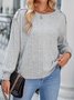Chemisiers1 Décontracté Plain Printemps / Automne Sweat-shirt à Capuche Jersey Manches Longues Régulier Droit Régulier pour Femmes