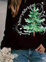 Sweat-shirts Décontracté Printemps / Automne Sapin de Noël Quotidien Noël Manches Longues Col Rond Régulier Régulier pour Femmes