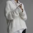 Cardigans Femmes Décontracté Plain Hiver Quotidien Coupe Régulière Manches Longues Laine/Tricot Droit Élasticité moyenne