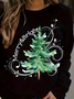 Sweat-shirts Décontracté Printemps / Automne Sapin de Noël Quotidien Noël Manches Longues Col Rond Régulier Régulier pour Femmes