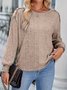 Chemisiers1 Décontracté Plain Printemps / Automne Sweat-shirt à Capuche Jersey Manches Longues Régulier Droit Régulier pour Femmes