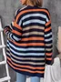 Cardigans Bloc de Couleur Décontracté Hiver Quotidien Coupe Régulière Régulier Épaissi Droit Élasticité moyenne pour Femmes