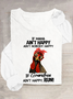 T-shirts Femmes Décontracté Printemps / Automne Lettres de texte Quotidien Meilleure vente Manches Longues Col Rond Régulier Élasticité moyenne