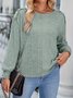 Chemisiers1 Décontracté Plain Printemps / Automne Sweat-shirt à Capuche Jersey Manches Longues Régulier Droit Régulier pour Femmes