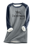 Sweat-shirts Décontracté Hiver Lettres de texte Polyester Coupe Régulière Col Rond Régulier Droit en Toison pour Femmes