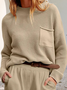 Pulls Décontracté Plain Printemps / Automne Micro-élasticité Quotidien Manches Longues Col Roulé Fil/fil de laine Régulier pour Femmes