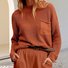 Pulls Décontracté Plain Printemps / Automne Micro-élasticité Quotidien Manches Longues Col Roulé Fil/fil de laine Régulier pour Femmes