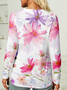 Chemisiers1 Décontracté impression en 3D Printemps / Automne Polyester Micro-élasticité Quotidien Coupe Régulière Noël Manches Longues pour Femmes