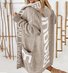 Cardigans Décontracté Hiver Lettres de texte Sweat-shirt à Capuche Manches Longues Mi-long Épaissi Droit Élasticité moyenne pour Femmes