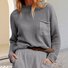 Pulls Décontracté Plain Printemps / Automne Micro-élasticité Quotidien Manches Longues Col Roulé Fil/fil de laine Régulier pour Femmes