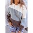 Sweat-shirts Femmes Décontracté Bloc de Couleur Printemps / Automne Sweat-shirt à Capuche Micro-élasticité Quotidien Ample Régulier Droit
