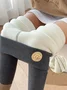 Pantalons De Yoga Femmes Décontracté Plain Hiver Naturel à Haute Élasticité Serré Long Collant en Toison