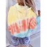 Sweat-shirts Femmes Décontracté Bloc de Couleur Printemps / Automne Sweat-shirt à Capuche Micro-élasticité Quotidien Ample Régulier Droit