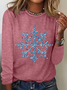 T-shirts Décontracté Printemps / Automne Lettres de texte Quotidien Meilleure vente Manches Longues Col Rond en Mélangé de Coton Régulier pour Femmes