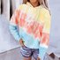 Sweat-shirts Femmes Décontracté Bloc de Couleur Printemps / Automne Sweat-shirt à Capuche Micro-élasticité Quotidien Ample Régulier Droit