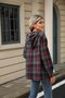 à Capuche Décontracté Printemps / Automne Plaid Sweat-shirt à Capuche Naturel Aucune élasticité Manches Longues Droit Régulier pour Femmes