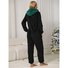 Deux Pièces Ensembles Femmes Décontracté Plain Printemps / Automne Coton Micro-élasticité Quotidien Ample Top Avec Pantalons Régulier