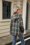à Capuche Décontracté Printemps / Automne Plaid Sweat-shirt à Capuche Naturel Aucune élasticité Manches Longues Droit Régulier pour Femmes