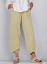 Pantalons Décontracté Plain Printemps / Automne Aucune élasticité Ample Pantalon à la cheville Standard Droit Régulier pour Femmes