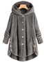 Sweat-shirt à Capuche Manches Longues Poids lourd Plain Sweat à capuche zippé Caniche Blouson pour Femmes