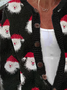 Cardigans Femmes Décontracté Père Noël Hiver Poids lourd Micro-élasticité Quotidien Coupe Régulière Manches Longues Col Rond