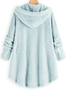Sweat-shirt à Capuche Manches Longues Poids lourd Plain Sweat à capuche zippé Caniche Blouson pour Femmes