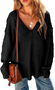 Pulls Décontracté Plain Printemps / Automne Naturel Quotidien Ample Manches Longues Laine/Tricot Non pour Femmes