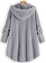 Sweat-shirt à Capuche Manches Longues Poids lourd Plain Sweat à capuche zippé Caniche Blouson pour Femmes