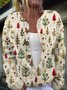 Cardigans Femmes Décontracté impression en 3D Hiver Poids lourd Micro-élasticité Quotidien Manches Longues Col Rond Régulier