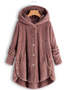 Sweat-shirt à Capuche Manches Longues Poids lourd Plain Sweat à capuche zippé Caniche Blouson pour Femmes