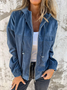 Sweat-shirt à Capuche Manches Longues Régulier Plain Blouson Aviateur Blouson Zip pour Femmes