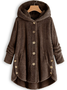 Sweat-shirt à Capuche Manches Longues Poids lourd Plain Sweat à capuche zippé Caniche Blouson pour Femmes