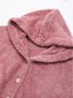 Sweat-shirt à Capuche Manches Longues Poids lourd Plain Sweat à capuche zippé Caniche Blouson pour Femmes