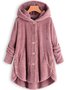 Sweat-shirt à Capuche Manches Longues Poids lourd Plain Sweat à capuche zippé Caniche Blouson pour Femmes