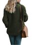 à Col Revers Manches Longues Poids lourd Plain Veste en flanelle Caniche Blouson pour Femmes