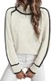 Pulls Décontracté Plain Printemps / Automne Naturel Quotidien Manches Longues Laine/Tricot Régulier Droit pour Femmes