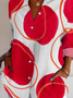 Chemises Femmes Géométrique Décontracté Printemps / Automne Quotidien Coupe Régulière Noël Manches trois quarts Régulier Col de Chemise
