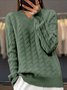 Pulls Décontracté Plain Printemps / Automne Col V Naturel Laine/Tricot Mi-long Élasticité moyenne Non pour Femmes