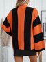 Cardigans Femmes Rayé Décontracté Hiver Quotidien Ample Laine/Tricot Mi-long Épaissi Élasticité moyenne