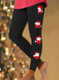 Pantalons De Yoga Décontracté Hiver Verre à Vin de Noël à Haute Élasticité Faire la navette Serré Pantalon coupe slim Collant en Toison pour Femmes