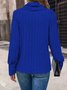 Chemisiers1 Décontracté Plain Printemps / Automne Ample Jersey Noël Col Roulé Droit Régulier pour Femmes