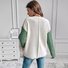 Pulls Décontracté Bloc de Couleur Printemps / Automne Quotidien Ample Col Rond Régulier Droit Non pour Femmes