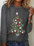 T-shirts Femmes Décontracté Printemps / Automne Noël Quotidien Ample Meilleure vente Col Rond Régulier Élasticité moyenne
