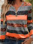 Chemisiers1 Décontracté Bloc de Couleur Printemps / Automne Micro-élasticité Jersey Manches Longues Régulier Droit Régulier pour Femmes